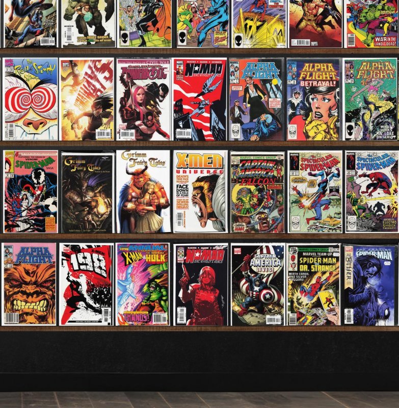 Huge Lot 150+ Comics with Rom, Captain America, Alpha Flight & More!