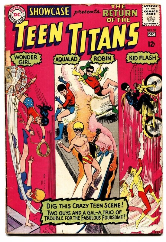 SHOWCASE  #59 1965-ROBIN-KID FLASH-THE RETURN OF THE TEEN TITANS