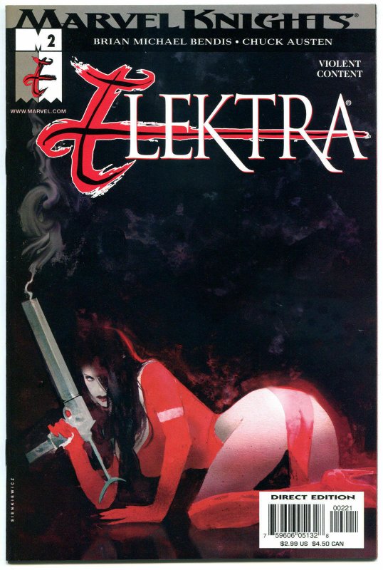 ELEKTRA #2, NM, Sienkiewicz, Sai, Martial Arts, Femme Fatale, 2001,more in store