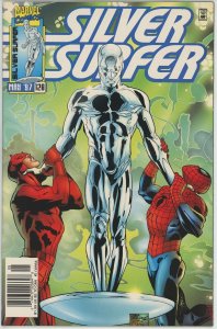 Silver Surfer #128 (1987) - 9.2 NM- *Great Spider-Man/Daredevil Cover* Newsstand