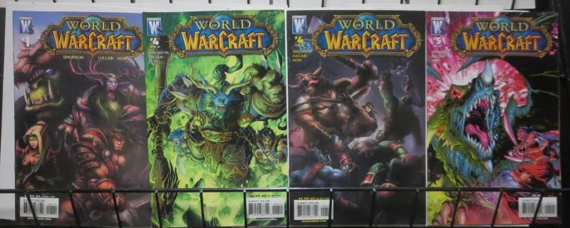 WORLD OF WARCRAFT 4 ISSUE LOT! F-VF #1,4,4a,5a, Blizzard! high fantasy action!