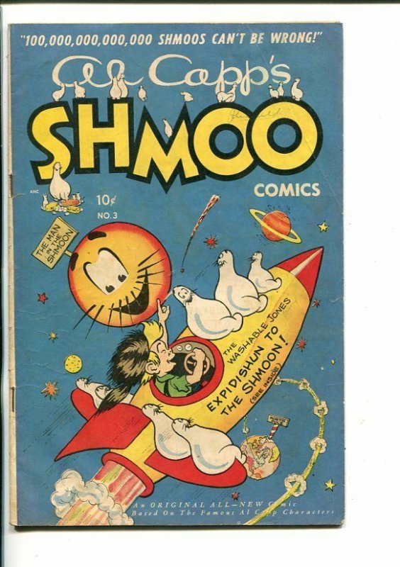 AL CAPP'S SHMOO #3-1949-TOBY-MOON ROCKET-WASHABLE JONES-vg+ 