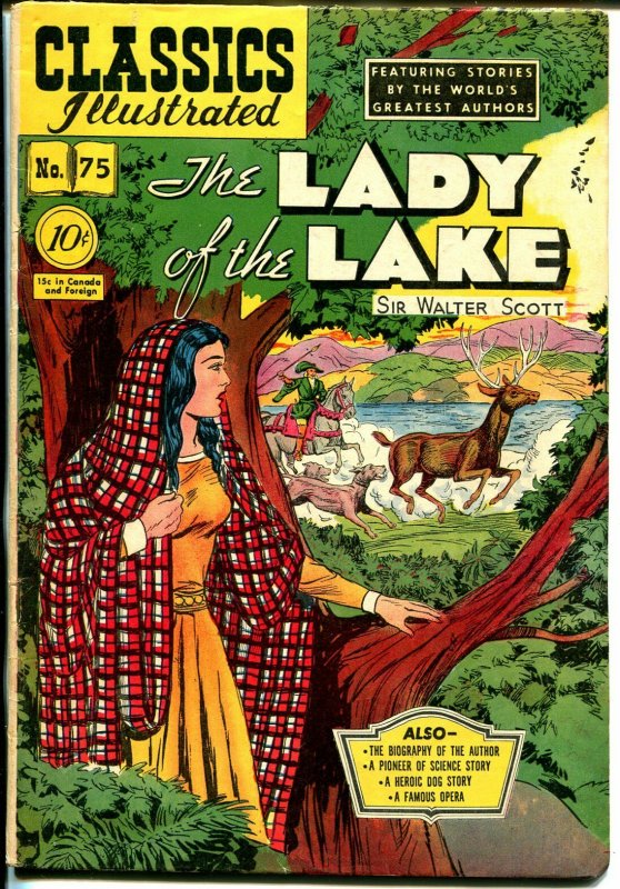 Classics Illustrated #75 HRN 75 1949-Gilberton-Lady of The Lake-Scott-VF-