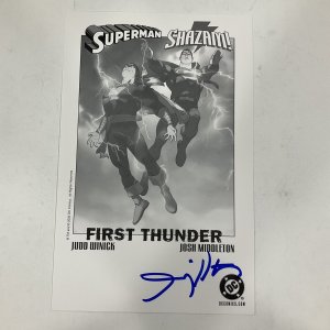 SUPERMAN SHAZAM FIRST THUNDER BOOK PLATE SIGNED JOSH MIDDLETON 2005