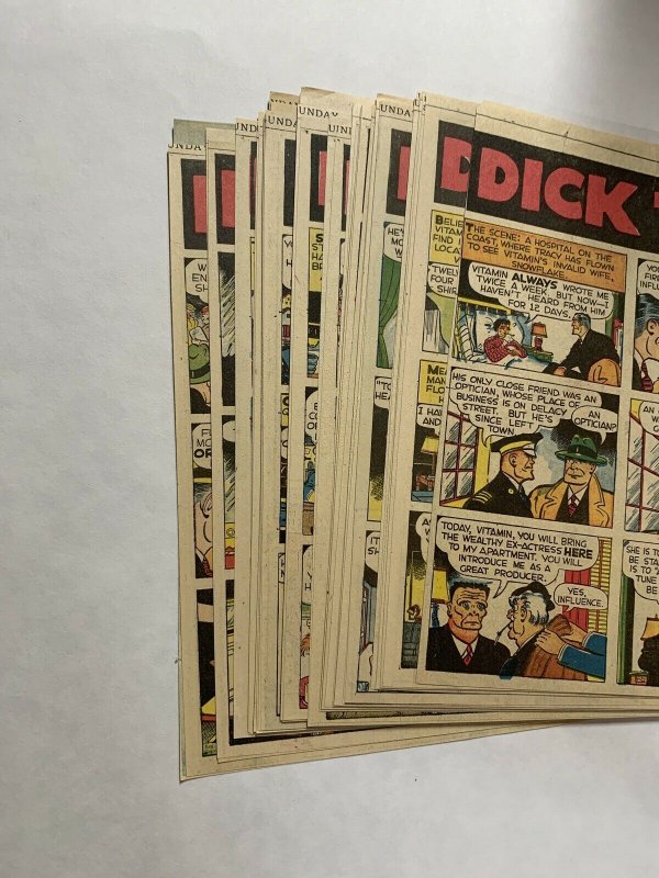 Dick Tracy Newspaper Comics Sundays 1947 InComplete Year Great Shape 49 Total