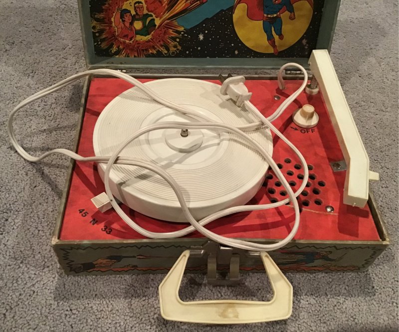 Model SP-19 Superman record player, 1978, in working condition