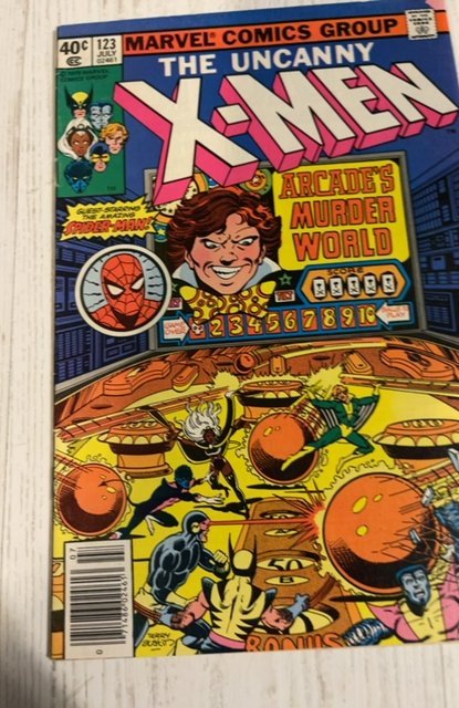 The X-Men #123 (1979) guest starring Spider-Man vs Arcade -VF