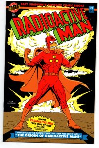 Radioactive Man #1 w/poster - Simpsons - Bongo - 1993 - NM 