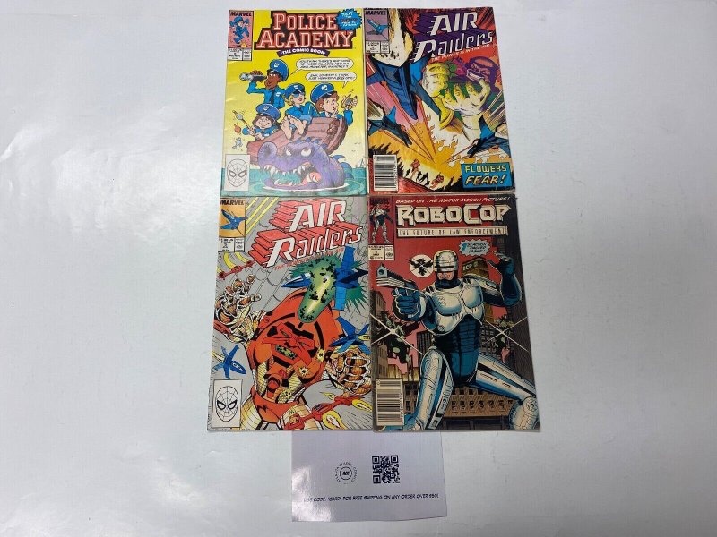 4 MARVEL comic books Police Academy #2 Air Raiders #4 5 Robocop #1 18 KM15