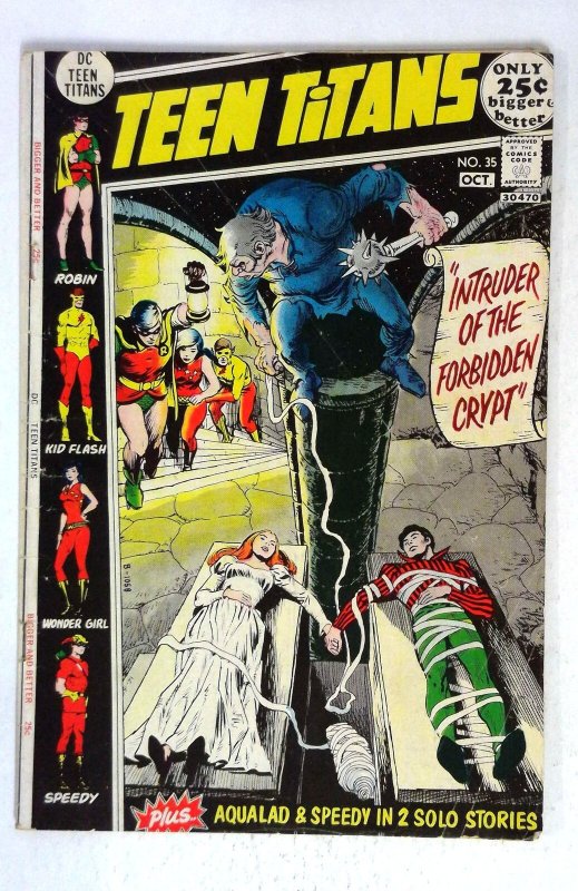 Teen Titans #35 Aqualad Solo Stories DC (1971) VG