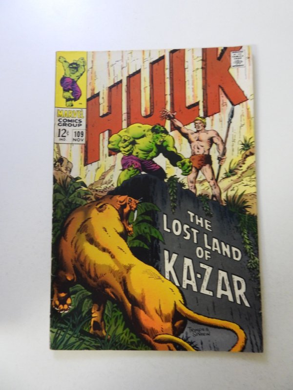 The incredible Hulk #109 (1968) FN- condition