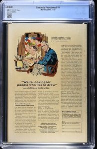 Fantastic Four Annual #5 1967 Marvel Comics CGC 5.5 1st app Psycho-Man