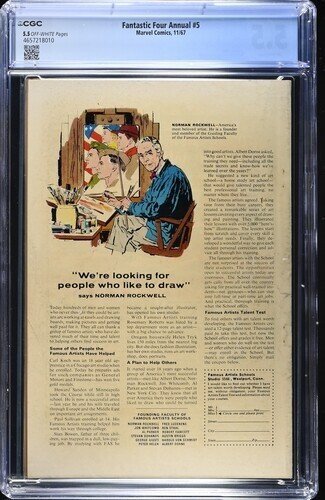 Fantastic Four Annual #5 1967 Marvel Comics CGC 5.5 1st app Psycho-Man