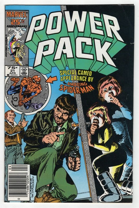 Power Pack #21 ORIGINAL Vintage 1986 Marvel Comics Spider-Man 