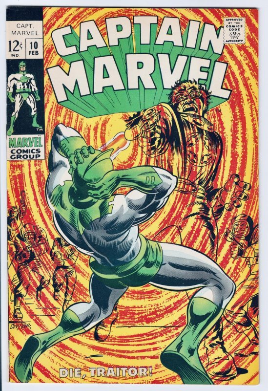 Captain Marvel #10. Vf/NM - Carol Danvers Appearance! VF+