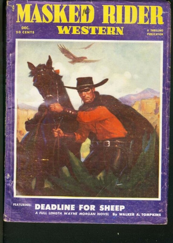 MASKED RIDER WESTERN 1951 DEC-THRILLING PULP VG