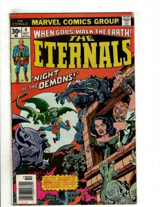 The Eternals # 4 FN Marvel Comic Book Jack Kirby Night Demons Sersi Ikarus JU2