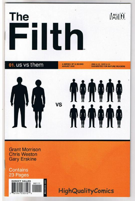 FILTH #1, NM+, Grant Morrison, Erskine, 2002, more Vertigo in store