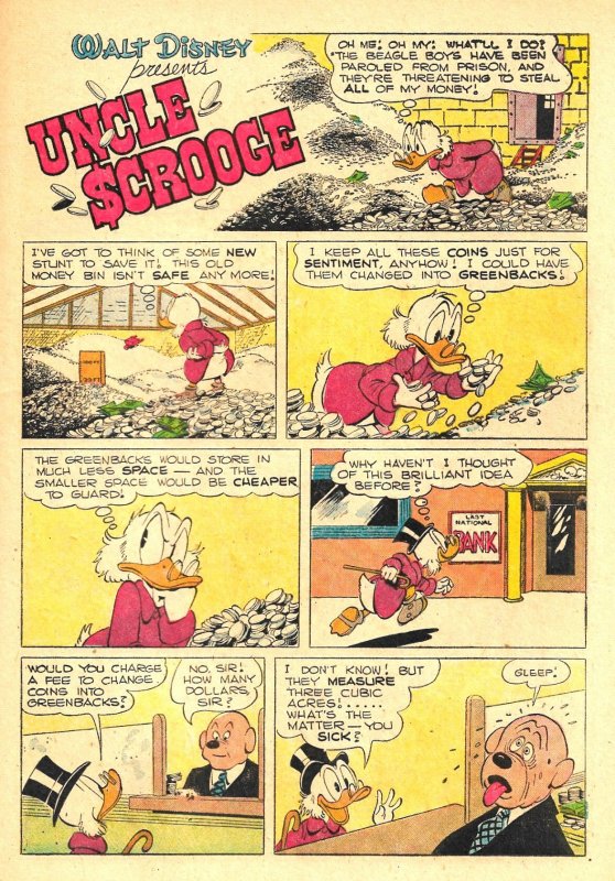 Walt Disney UNCLE SCROOGE  FOUR COLOR #495 (Sep1953) 7.0 FN/VF  All Barks!