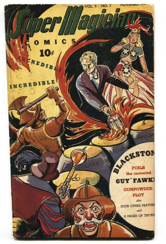 SUPER MAGICIAN V.3 #7 RED DRAGON WWII 1944-STREET & SMITH-BLACKSTONE