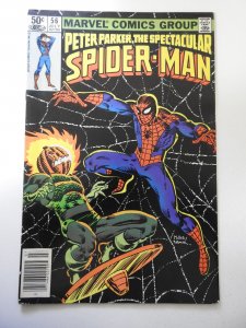 Peter Parker, The Spectacular Spider-Man #56 VG/FN Condition moisture stain