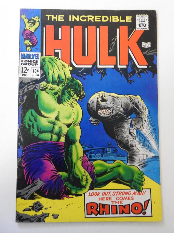 The Incredible Hulk #104 (1968) VG/FN Condition! indentations on cover