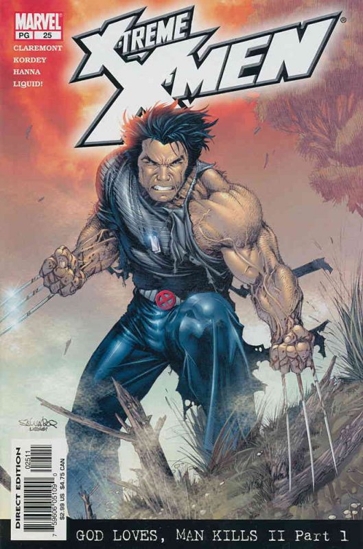 X-Treme X-Men #25 FN ; Marvel | God Loves Man Kills II 1