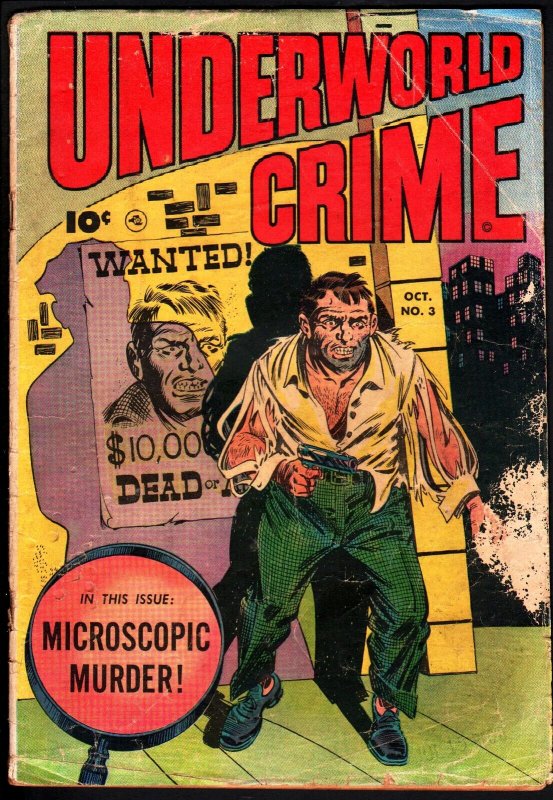 UNDERWORLD CRIME #3-MEN MELTED IN ACID-VIOLENT PRE-CODE CRIME-WILD COMIC!