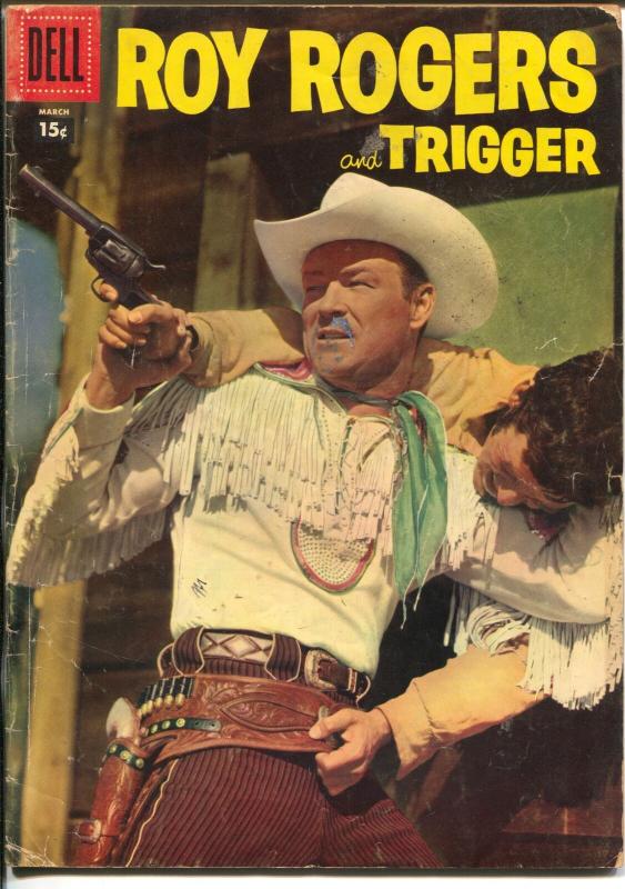 Roy Rogers and Trigger #111 1957-Dell-photo cover-western stories-Alex Toth-G/VG