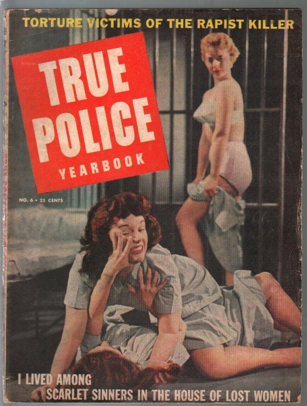 True Police Yearbook #6 1957-suggestive prison girl fight-posed pix-rare-VG