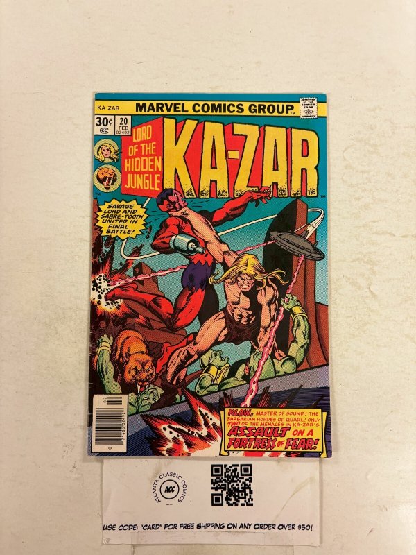 Kazar #20 VF Marvel Comic Books Shanna Zabu Savage Land 2 HH97