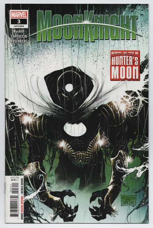 Moon Knight #3 Main Cvr 1st Full Hunter's Moon Appearance (Marvel, 2021) NM