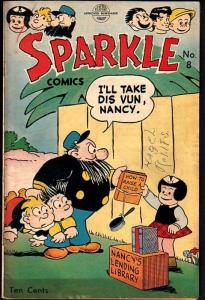 SPARKLE COMICS #8-NANCY/ERNIE BUSHMILLER-L@@K! VG
