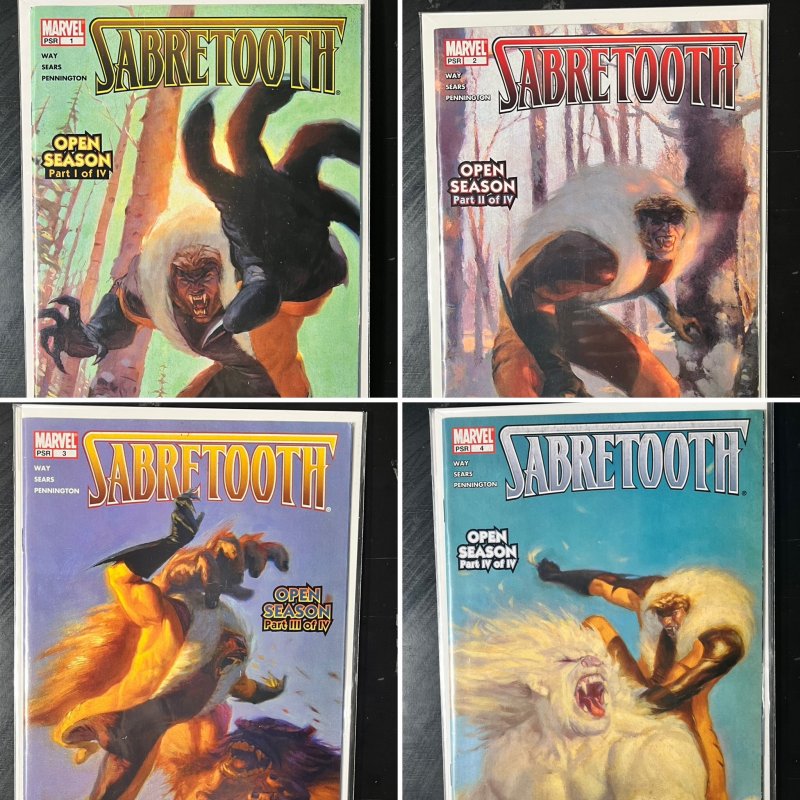 Sabretooth #1 - 4 2nd Series (2004 Marvel) Complete Set