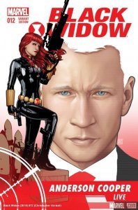 2015 BLACK WIDOW #12 1:20 CHRISTOPHER VARIANT COVER! ANDERSON COOPER!