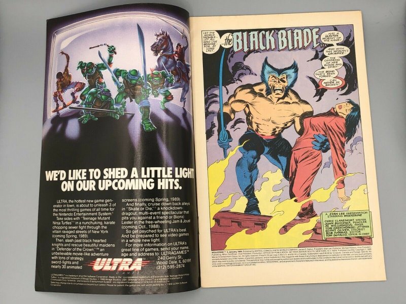 Wolverine #3 (1989) FN/VF ~ The Black Bride! Silver Samurai Wolverine Gallery
