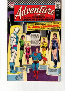 Adventure Comics 354 1967 Superman & Adult Legion PRICE DROP! NM- COVELL CERTIF!