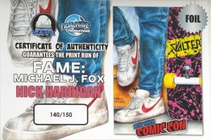 FAME MICHAEL J FOX NYCC 2025 AIRMAGZ'' & MCFLY BRUIN'' FOIL'' SET W/COA.