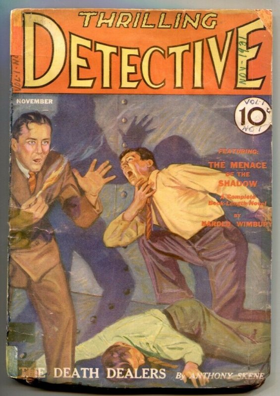Thrilling Detective Pulp #1 11/1931- Menace of the Shadow