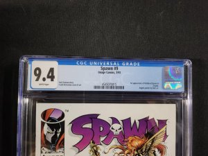 Spawn #9 - 1st App Medieval Spawn & Angela / Jim Lee Poster (CGC 9.4) 1993
