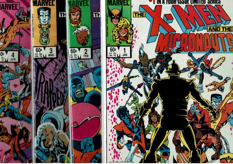 X-Men & Micronauts #1-4, 9.0 or Better