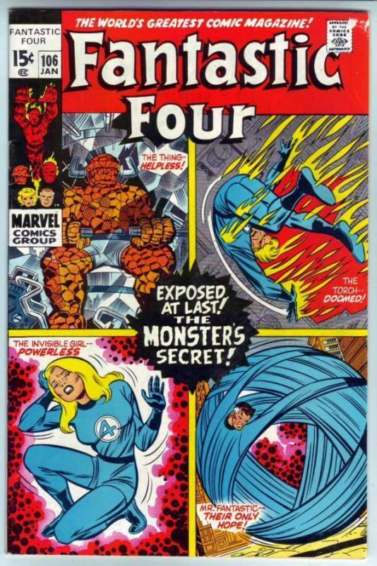 Fantastic Four #106 strict VF/NM 9.0 High-Grade  Tons more FF's 25 off BV$60.00