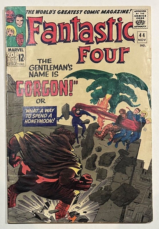 (1965) THE FANTASTIC FOUR #44 1st GORGON! Jack Kirby! Stan Lee!