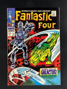 Fantastic Four #74 (1968) FN- Cover App of Surfer, Galactus, & The Punisher