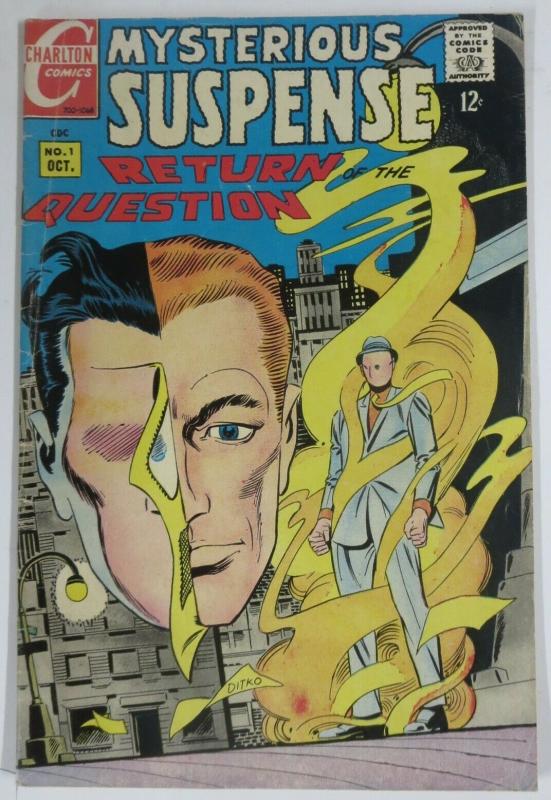 MYSTERIOUS SUSPENSE Oct 1968 Ditko QUESTION G-VG COMICS BOOK