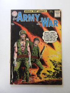 Our Army at War #100 (1960) VG condition indentions front cover