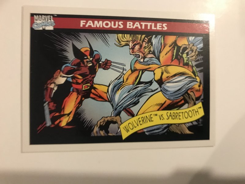 WOLVERINE VS. SABRETOOTH #119 card : 1990 Marvel Universe Series 1, NM/M