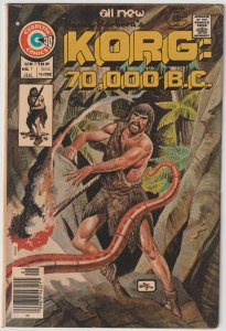 Korg: 70,000 B.C. #7 (Jul 1976, Charlton), VG condition (4.0)
