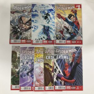 Amazing Spider-Man 2014 1 2 3 1.1 1.2 1.3 1.4 1.5 Marvel Vf-Nm Lot Of 8