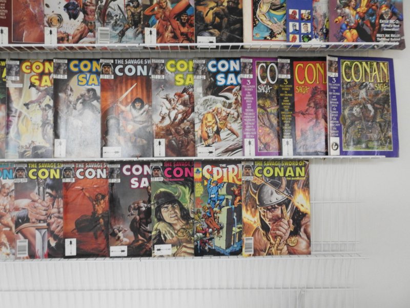 Huge Lot 78 Magazines W/ MAD, Conan, Spirit, Cracked Avg VG/FN Condition!